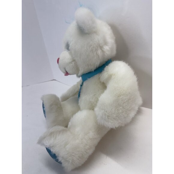 Vintage Applause Magic Glow Friends 1992 Teddy Bear White Blue Great Condition! - Picture 6 of 11